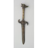 A BRONZE DAGGER IN FANTASTIC MEDIEVAL STYLE, MID-19TH CENTURY