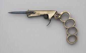 AN 8MM PERCUSSION APACHE PISTOL ‘THE SURE DEFENDER’, NO.173, LATE 19TH CENTURY