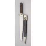 A BOWIE KNIFE, UNSIGNED, LAST QUARTER OF THE 19TH CENTURY