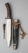 AN INDIAN BOWIE KNIFE, CIRCA 1880