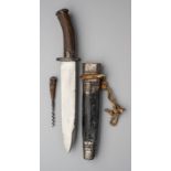 AN INDIAN BOWIE KNIFE, CIRCA 1880