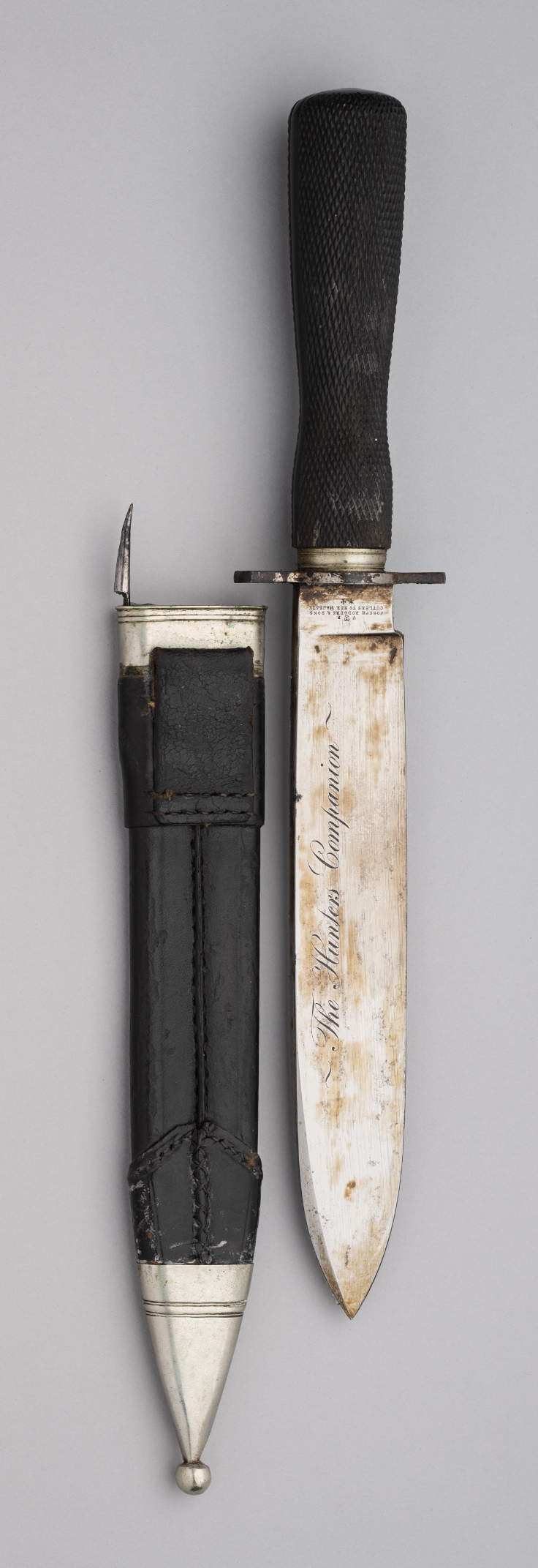 A HUNTING KNIFE, JOSEPH RODGERS & SONS CUTLERS TO HER MAJESTY, SHEFFIELD, CIRCA 1860