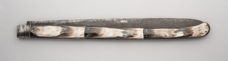 A RARE LARGE FOLDING KNIFE FOR A WINDOW DISPLAY, I. WILSON, SECOND QUARTER OF THE 19TH CENTURY