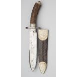 AN INDIAN BOWIE KNIFE, LATE 19TH/EARLY 20TH CENTURY