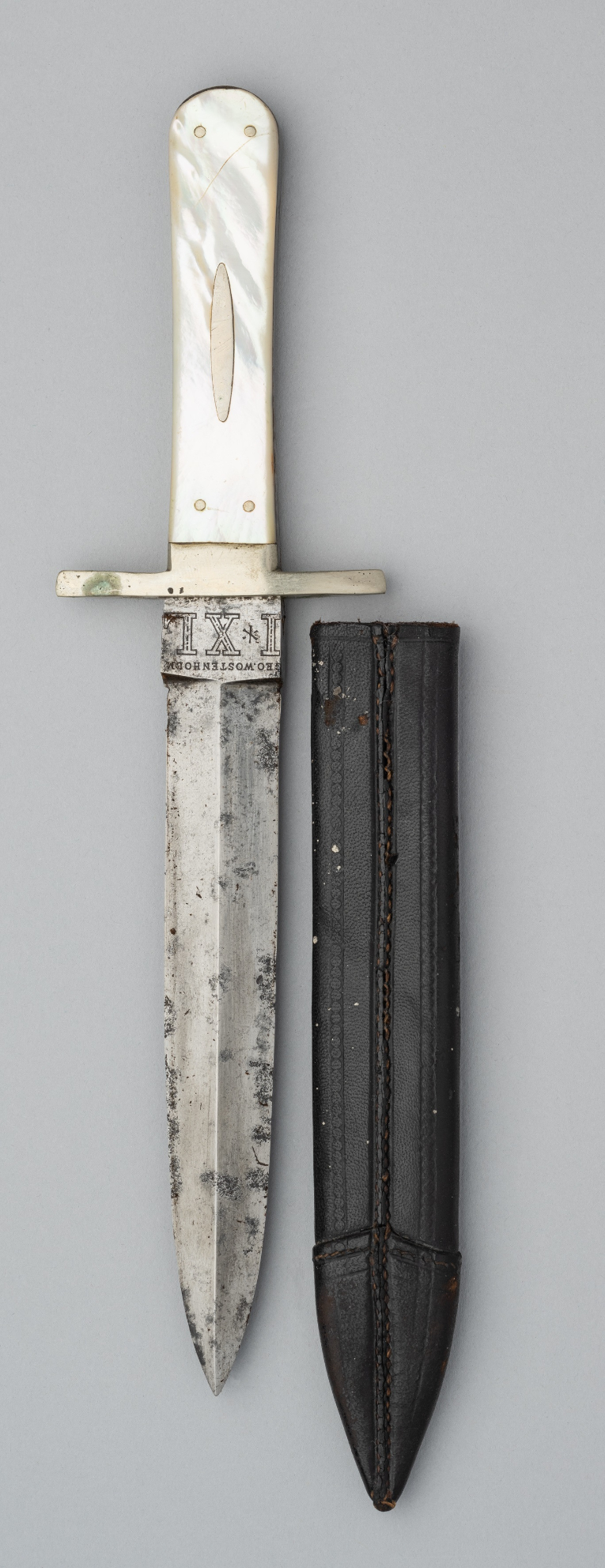 A DAGGER, GEORGE WOSTENHOLM, SHEFFIELD, THIRD QUARTER OF THE 19TH CENTURY