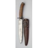 AN INDIAN BOWIE KNIFE, ARNACHELLUM, SALEM, CIRCA 1880