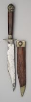 A BOWIE KNIFE, LATE 19TH CENTURY