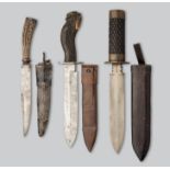 AN INDIAN BOWIE KNIFE, CIRCA 1880, AND TWO FURTHER KNIVES
