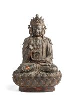 A CHINESE BRONZE FIGURE OF GUANYIN, MING DYNASTY, 16TH/17TH CENTURY