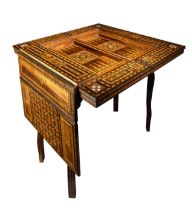 A DAMASCUS PARQUETRY GAMING TABLE, SYRIA, CIRCA 1900