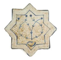 KASHAN LUSTRE 'STAR' TILE, PERSIA, 13TH/14TH CENTURY