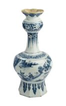 A DUTCH DELFT BLUE AND WHITE GARLIC-NECK VASE, CIRCA 1700