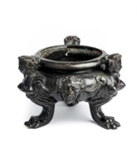 AN ITALIAN BRONZE INKWELL, VENICE, 17TH CENTURY