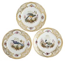 A SET OF THREE NANTGARW PLATES, CIRCA 1820