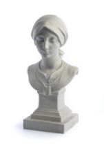 A SEVRES BISCUIT BUST OF 'LA PAYSANNE', 1913