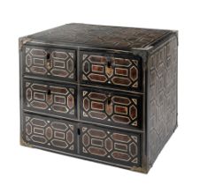 ˜ A PARQUETRY TABLE CHEST, MEXICAN, 17TH CENTURY