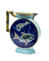 A JOSEPH HOLDCROFT MAJOLICA JUG, CIRCA 1880