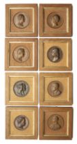 KONRAD LANGE (1806-1856): A SET OF SIX BRONZE MEDALS, 1836