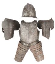 ‡ A COMPOSITE HALF ARMOUR, LATE 16TH/17TH CENTURY, SOUTH GERMAN AND ITALIAN