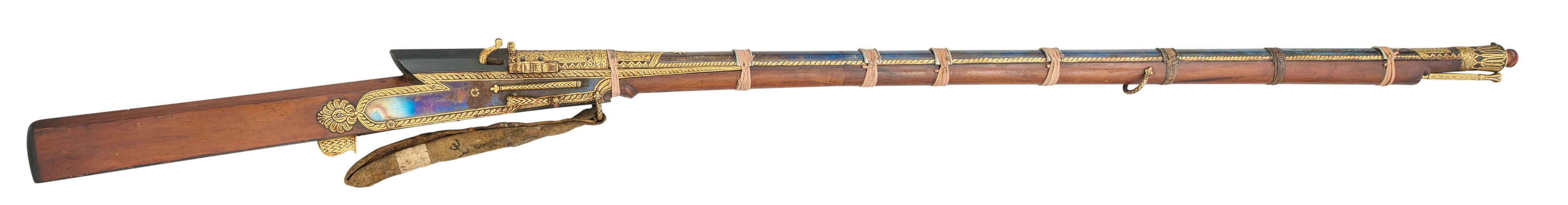 A FINE 16 BORE NORTH INDIAN MATCHLOCK GUN (TORADOR), 18TH/19TH CENTURY, PROBABLY JAIPUR, RAJASTHAN - Image 2 of 2