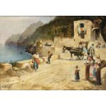 SALVATORE PETRUOLO (Catanzaro, 1857 - Naples, 1946): Sorrento coast