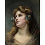 CESARE AUGUSTO DETTI (Spoleto, 1847 - Paris, 1914): Portrait of young lady