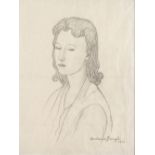 ANTONIO DONGHI (Rome, 1897 - 1963): Portait of a young lady, 1939