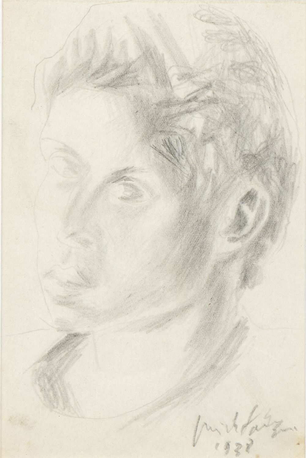 PERICLE FAZZINI (Grottammare, 1913 - Rome, 1987) : Self-portrait, 1937