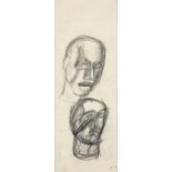 MARIO SIRONI (Sassari, 1885 - Milan, 1961): Two heads, 1933 ca.