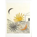 GIORGIO DE CHIRICO (Volo, 1888 - Rome, 1978): Sole spento e luna crescente, 1969