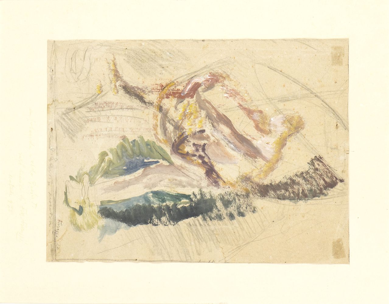 FERRUCCIO FERRAZZI (Rome, 1891 - 1978): Sketch for "Il Pescatore", 1920