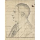 MARIO BROGLIO (Piacenza, 1891 - San Michele di Moriano, 1948): Study for self-portrait