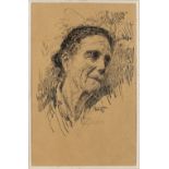 FRANCESCO PAOLO MICHETTI (Tocco da Casauria, 1851 - Francavilla al Mare, 1929): Portrait of zia Luis