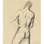 PRIMO CONTI (Florence, 1900 - Fiesole, 1988): Male nude from behind, 1925