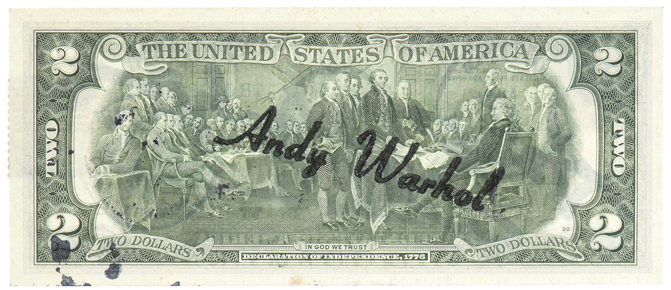 ANDY WARHOL (Pittsburgh, 1928 - New York, 1987): Two dollars (Thomas Jefferson), 1976 - Image 2 of 2