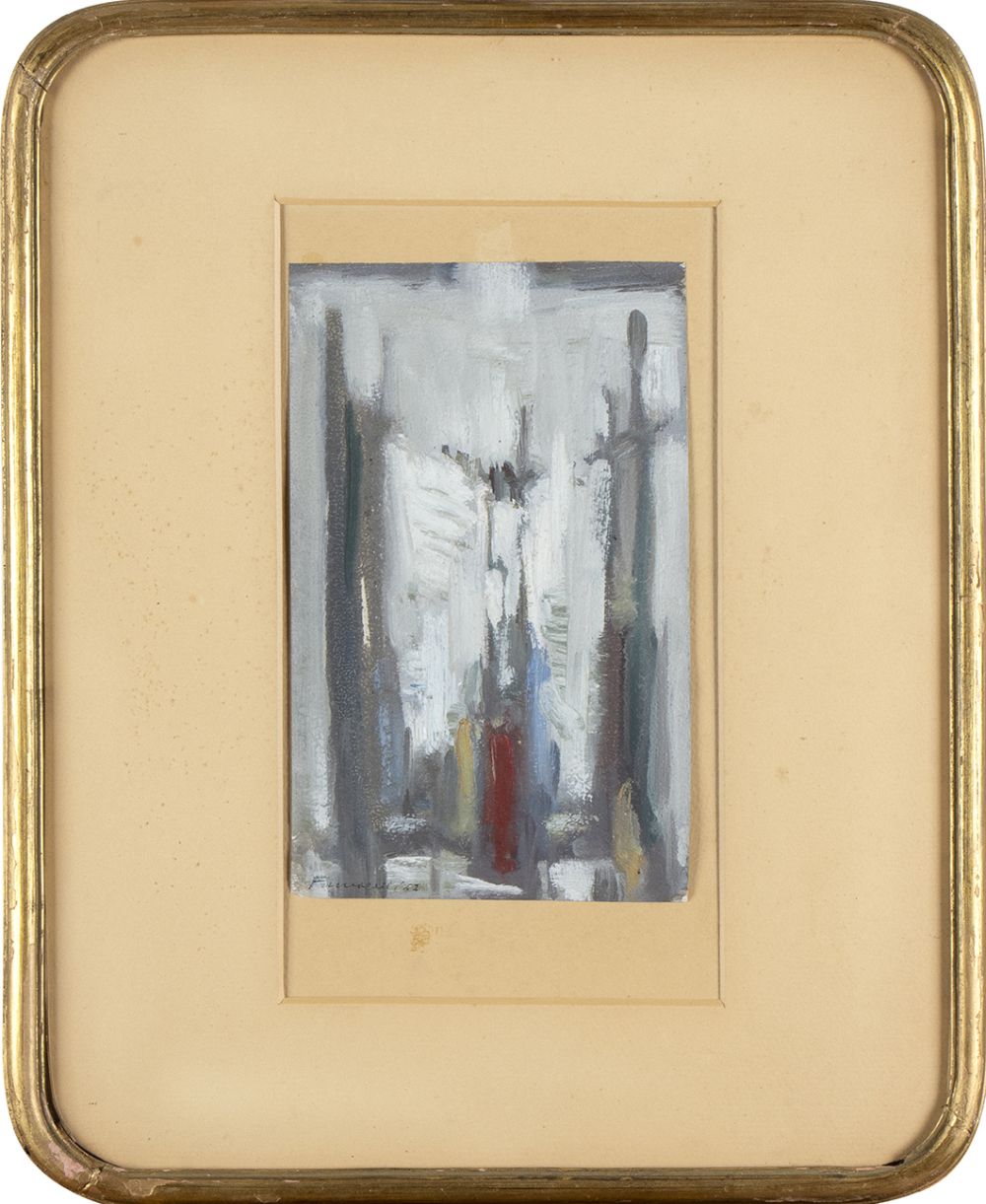 AMBROGIO FUMAGALLI (Cambiago, 1915 - Bolsena, 1998): Abstract Crucifixion, 1962 - Image 2 of 2