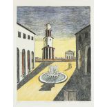 GIORGIO DE CHIRICO (Volo, 1888 - Rome, 1978): Il segreto della fontana, 1971