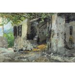 FELICE GIORDANO (Naples, 1880 - 1964): Village glimpse