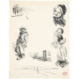 THEODORE VAN ELSEN (Java, 1896 - Paris, 1961): Study of children