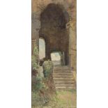 DANTE RICCI (Serra San Quirico, 1879 – Rome, 1957): View of roman ruins