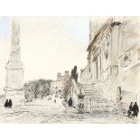 MICHELE CASCELLA (Ortona, 1892 - Milan, 1989) : Trinità dei Monti in Rome