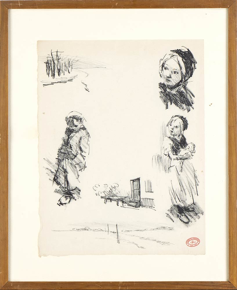 THEODORE VAN ELSEN (Java, 1896 - Paris, 1961): Study of children - Image 2 of 2