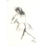 RINALDO GELENG (Rome, 1920 - 2003): Naked woman from behind, 1997