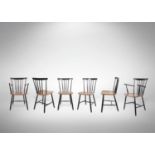 Set of six Fannett chairs