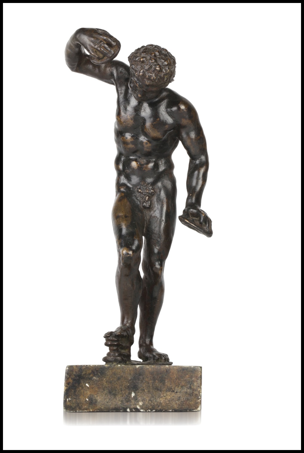 Massimiliano Soldani Benzi (Montevarchi 1656-1740) (school of) Dancing satyr, after an ancient sculp - Image 2 of 6