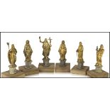 Six devotional bronze sculptures