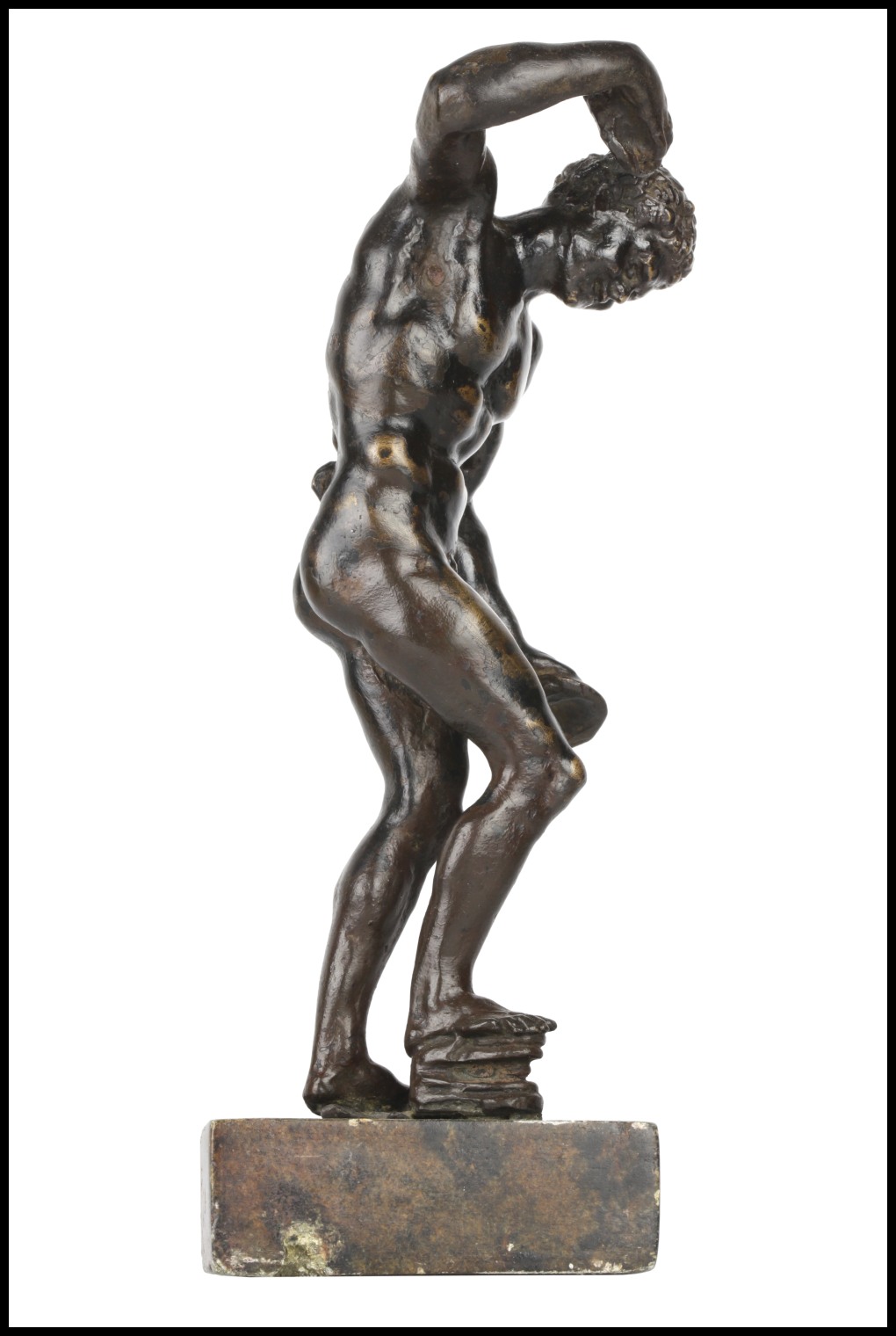 Massimiliano Soldani Benzi (Montevarchi 1656-1740) (school of) Dancing satyr, after an ancient sculp - Image 6 of 6