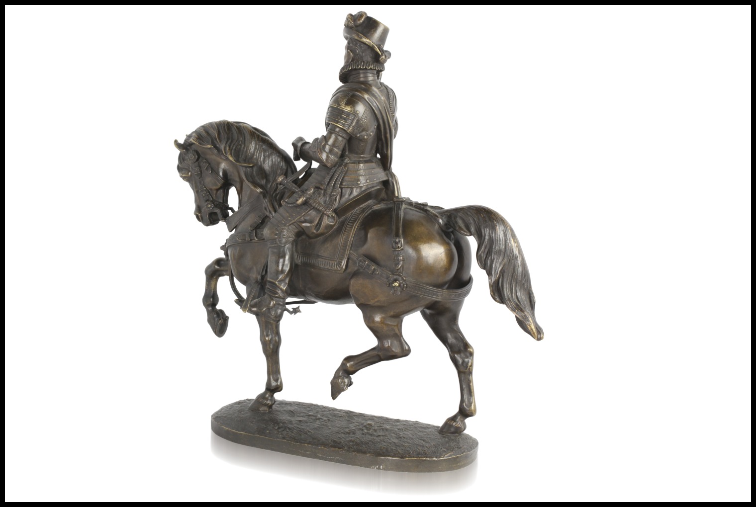 Emilien de Nieuwerkerke (Paris, 1811- Gattaiola, 1892) Equestrian monument of William of Ora - Image 4 of 6
