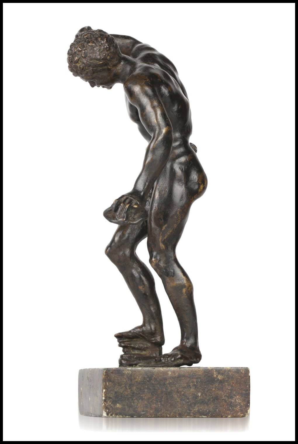 Massimiliano Soldani Benzi (Montevarchi 1656-1740) (school of) Dancing satyr, after an ancient sculp - Image 3 of 6