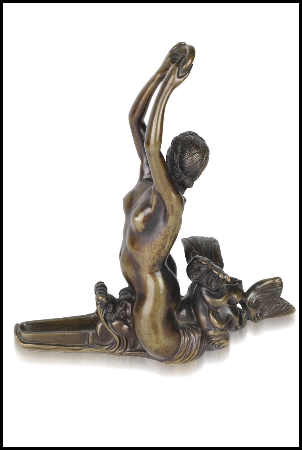 Barthelemy Prieur (Berzieux, 1536 -Parigi, 1611) (workshop of) Nereid riding on a Dolphin - Image 4 of 7